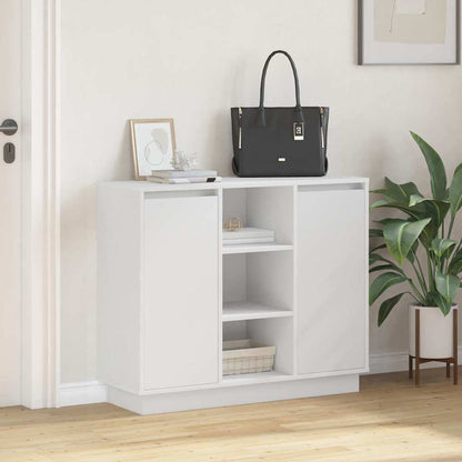 Led Sideboard 90 X 32 X 75 Cm Konstrueret Træ - Billede 5