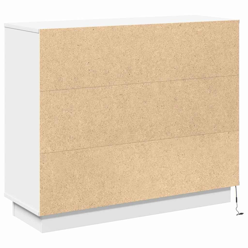 Led Sideboard 90 X 32 X 75 Cm Konstrueret Træ - Billede 11