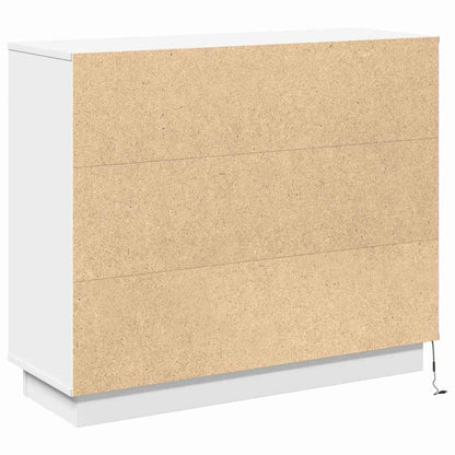 Led Sideboard 90 X 32 X 75 Cm Konstrueret Træ - Billede 11