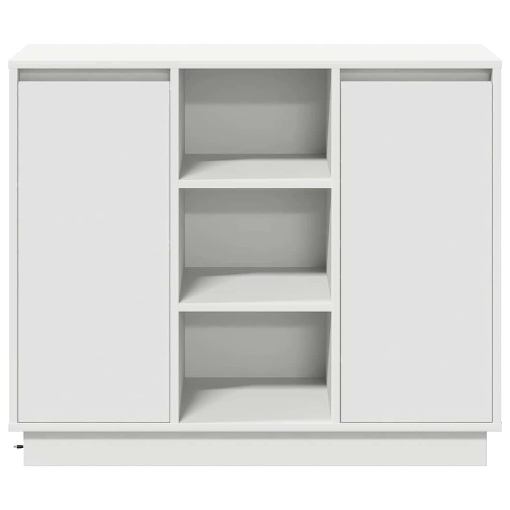 Led Sideboard 90 X 32 X 75 Cm Konstrueret Træ - Billede 9