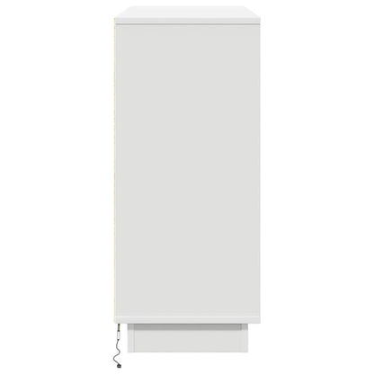 Led Sideboard 90 X 32 X 75 Cm Konstrueret Træ - Billede 10