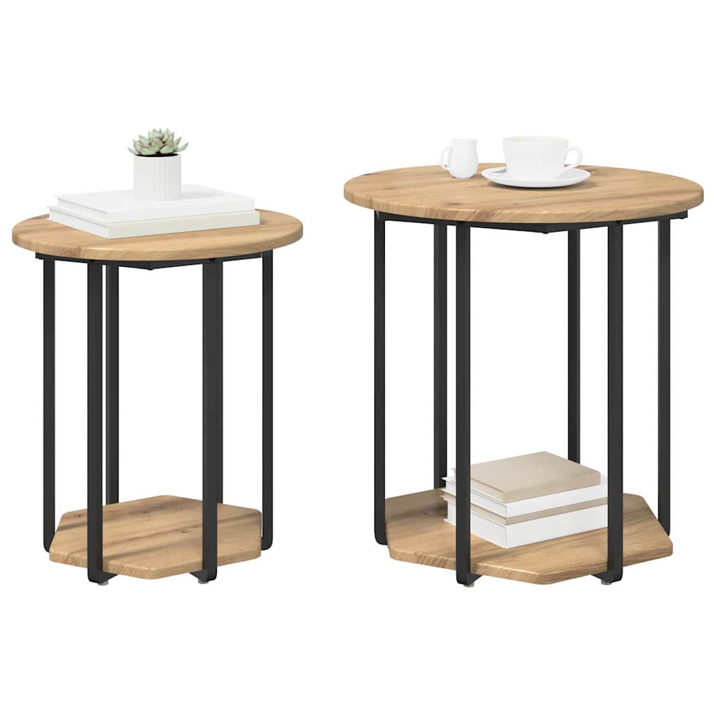 Sidebordssæt 2 Stk. 50 X 50 X 50,5 Cm - Billede 3