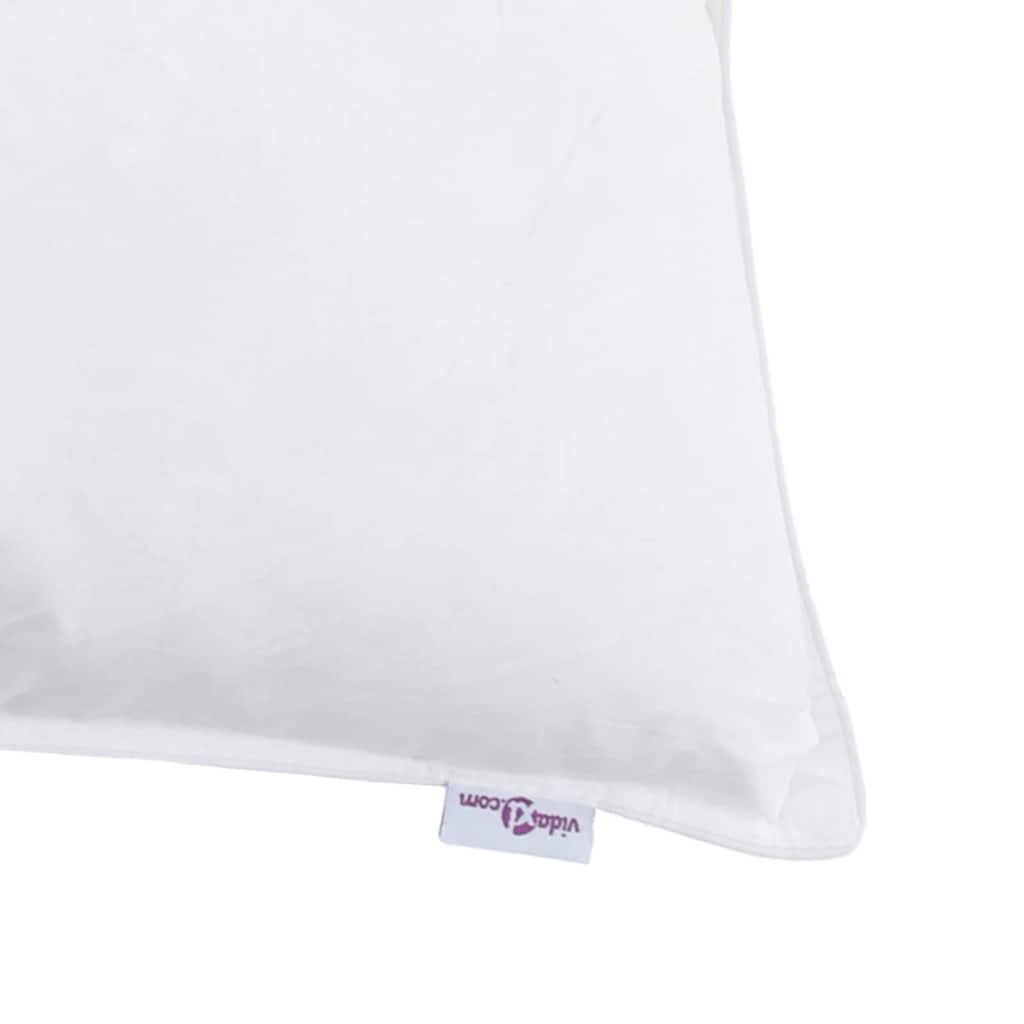 Hovedpude Med Pude 2 Dele 40 X 80 Cm Fjer - Billede 9