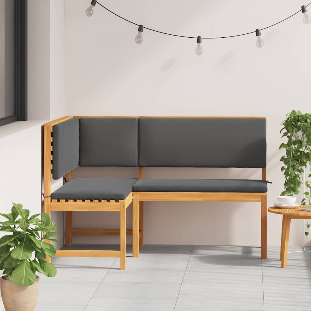 Have Stol Med Pude 140 X 100 X 91cm Massivt Akacietræ - Billede 3