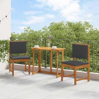 2 Stk. Have Stol Massivt Akacietræ - Billede 3