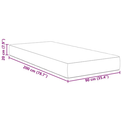Sengemadras Med Madras Grøn 90 X 200 Cm Stof - Billede 10