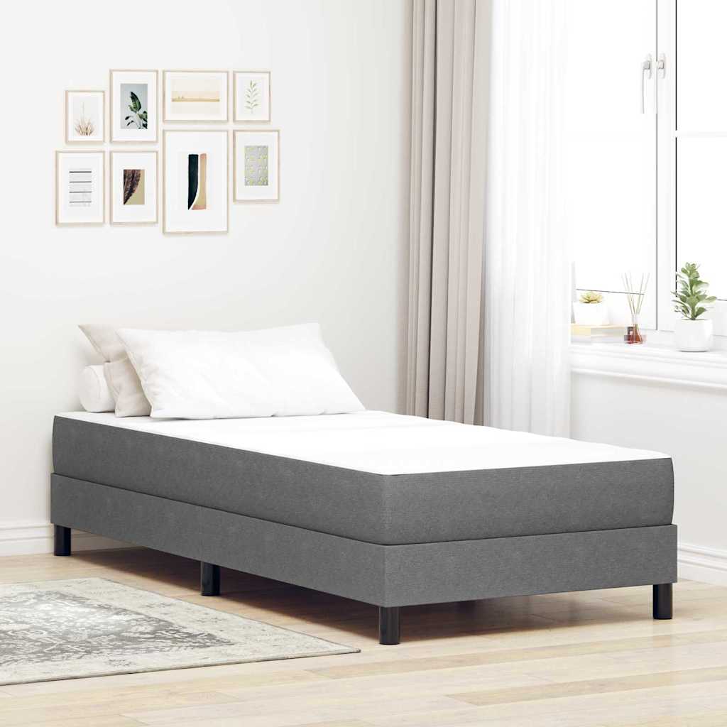 Sengemadras Med Madras Lysegrå 100 X 200 Cm Stof - Hovedbillede