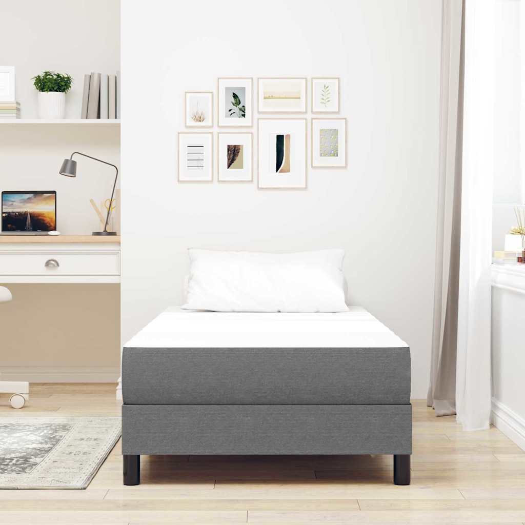 Sengemadras Med Madras Lysegrå 100 X 200 Cm Stof - Billede 3