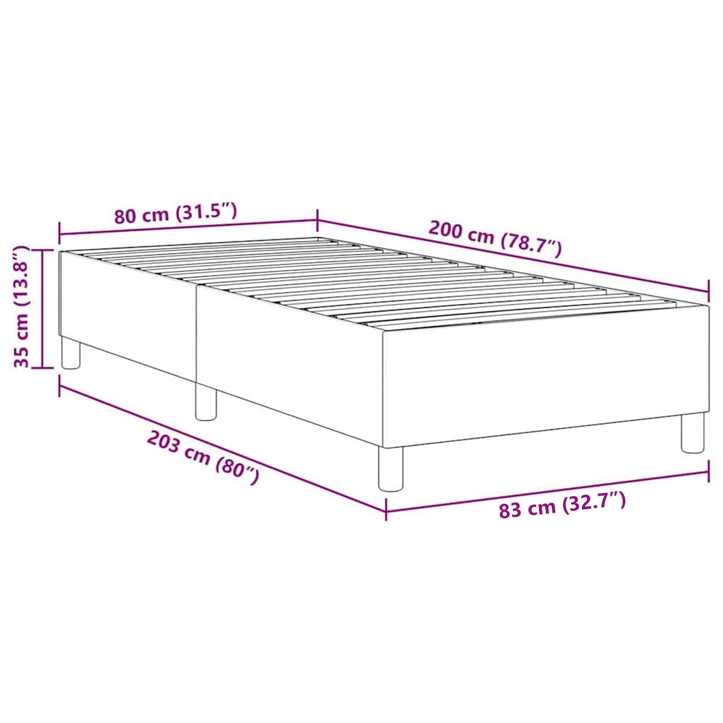 Platform Sengestel Velourstof - Billede 10