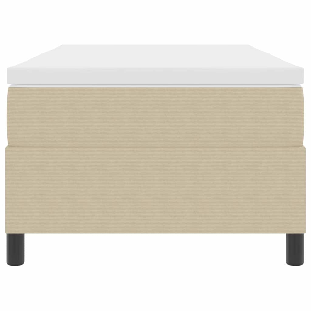 Box Spring Seng Lys Grå Og Hvid 193 X 90 X 60 Cm Corduroy Stof - Billede 7