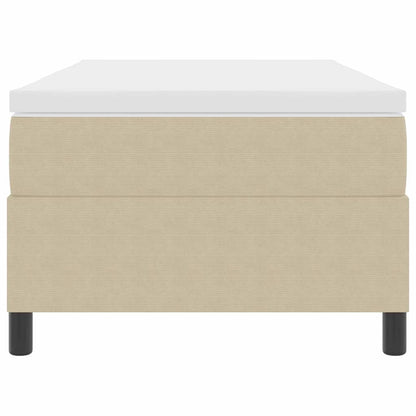 Box Spring Seng Lys Grå Og Hvid 193 X 90 X 60 Cm Corduroy Stof - Billede 7