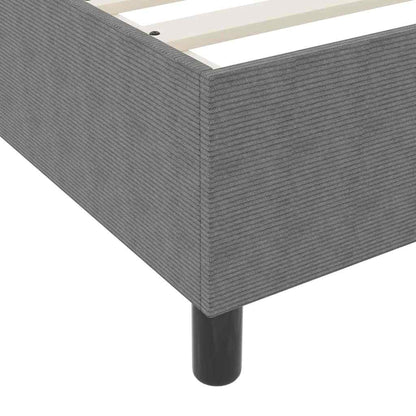 Box Spring Seng Lys Grå, Hvid 193 90 60 Cm Corduroy Stof - Billede 10