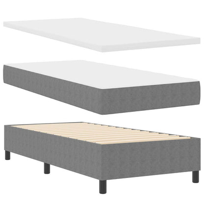 Box Spring Seng Lys Grå, Hvid 193 90 60 Cm Corduroy Stof - Billede 6