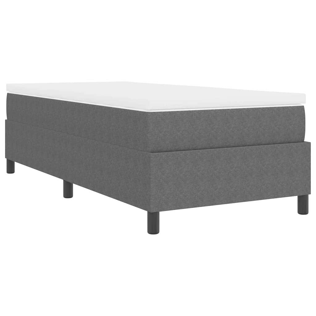 Box Spring Seng Lys Grå, Hvid 193 90 60 Cm Corduroy Stof - Billede 9
