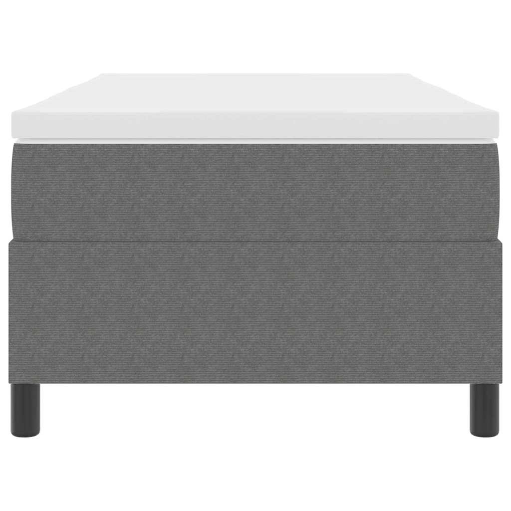 Box Spring Seng Lys Grå, Hvid 193 90 60 Cm Corduroy Stof - Billede 7