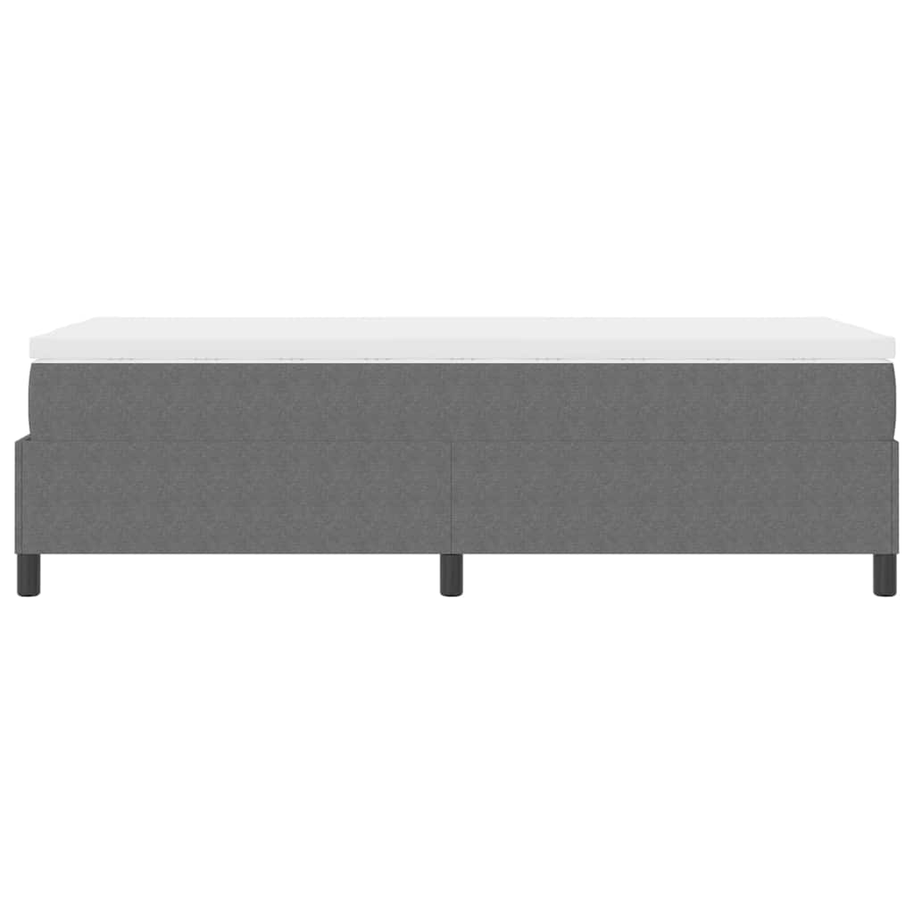 Box Spring Seng Lys Grå, Hvid 193 90 60 Cm Corduroy Stof - Billede 8