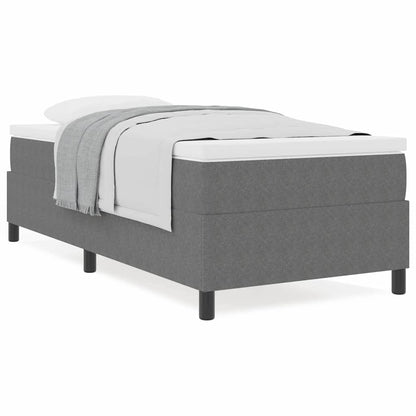 Box Spring Seng Lys Grå, Hvid 193 90 60 Cm Corduroy Stof - Billede 4