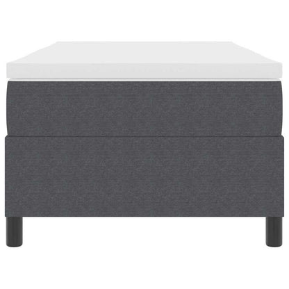Box Spring Seng Mørk Grå Og Hvid 203 90 60 Cm Corduroy Stof - Billede 7