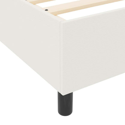 Box Spring Seng Creme Og Hvid 203 X 90 X 60 Cm Corduroy Stof - Billede 9