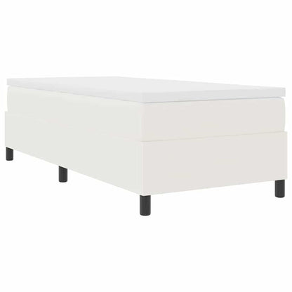 Box Spring Seng Creme Og Hvid 203 X 90 X 60 Cm Corduroy Stof - Billede 2