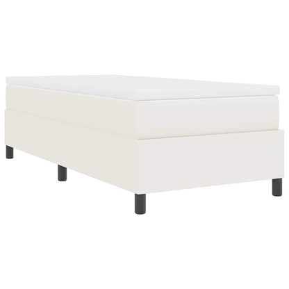 Box Spring Seng Creme Og Hvid 203 X 90 X 60 Cm Corduroy Stof - Billede 8