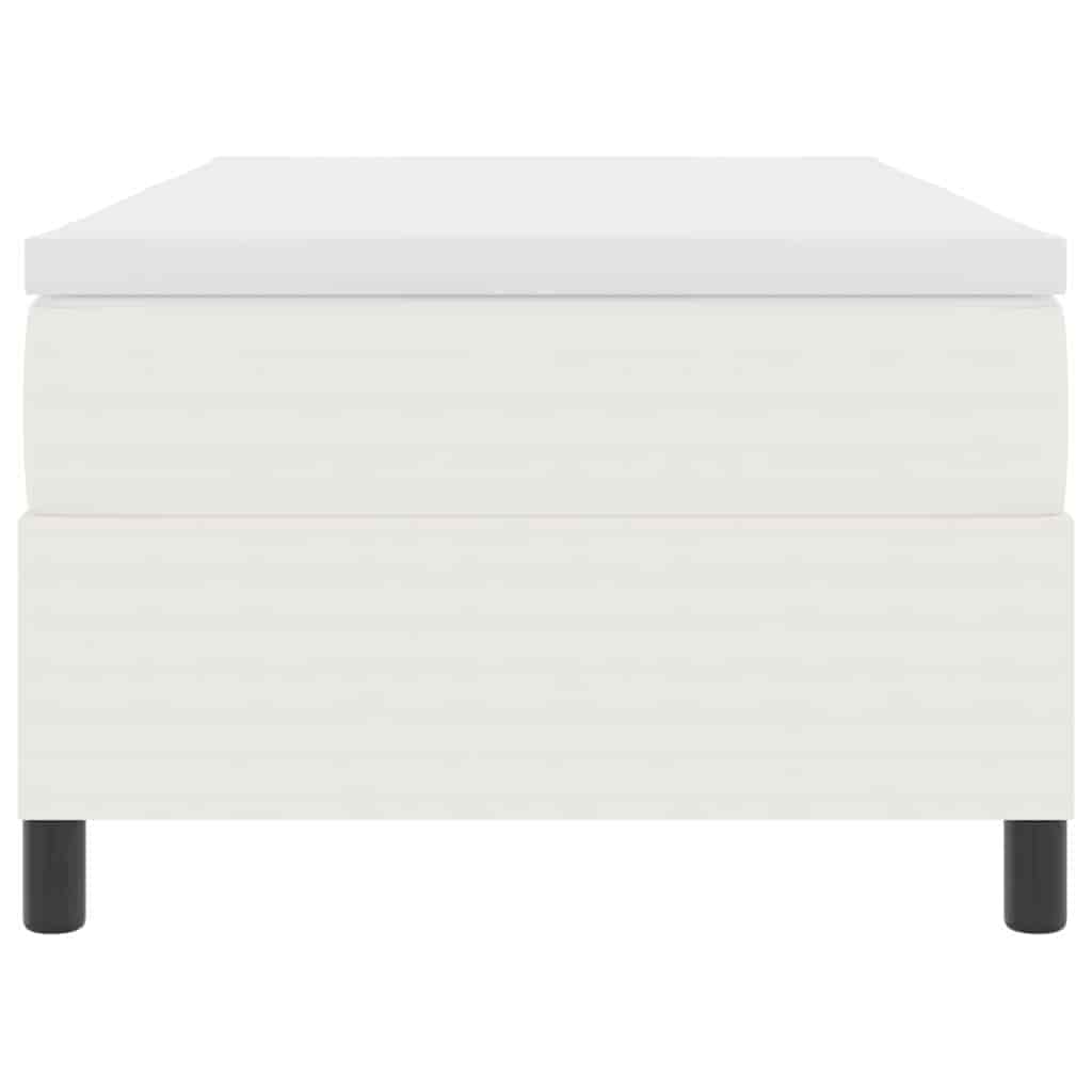 Box Spring Seng Creme Og Hvid 203 X 90 X 60 Cm Corduroy Stof - Billede 6