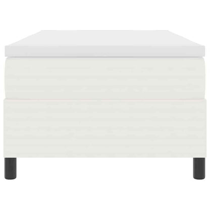 Box Spring Seng Creme Og Hvid 203 X 90 X 60 Cm Corduroy Stof - Billede 6