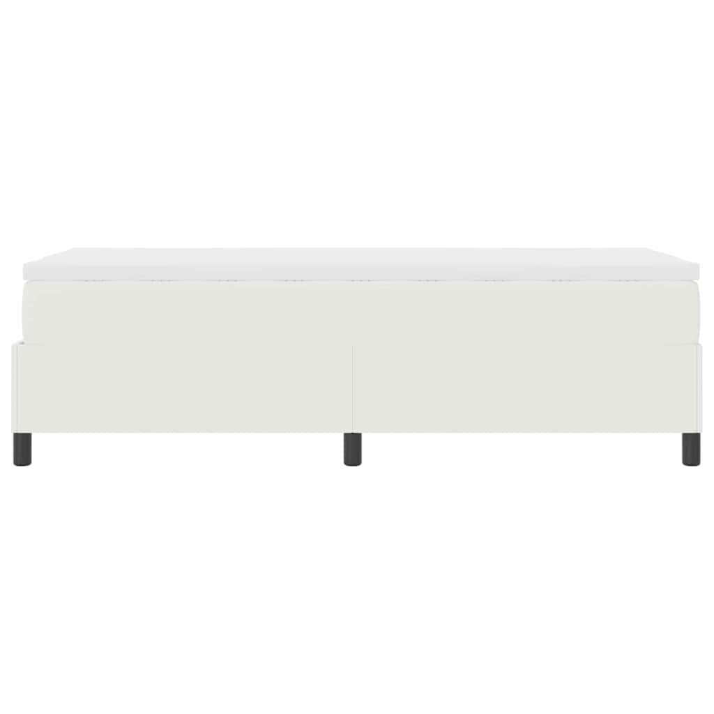 Box Spring Seng Creme Og Hvid 203 X 90 X 60 Cm Corduroy Stof - Billede 7