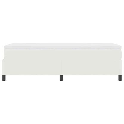 Box Spring Seng Creme Og Hvid 203 X 90 X 60 Cm Corduroy Stof - Billede 7