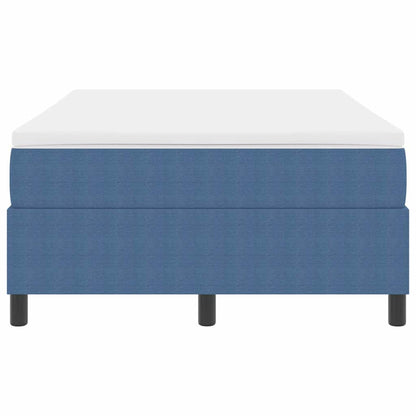 Box Spring Seng Blå Og Hvid 203 X 120 X 60 Cm Corduroy Stof - Billede 7