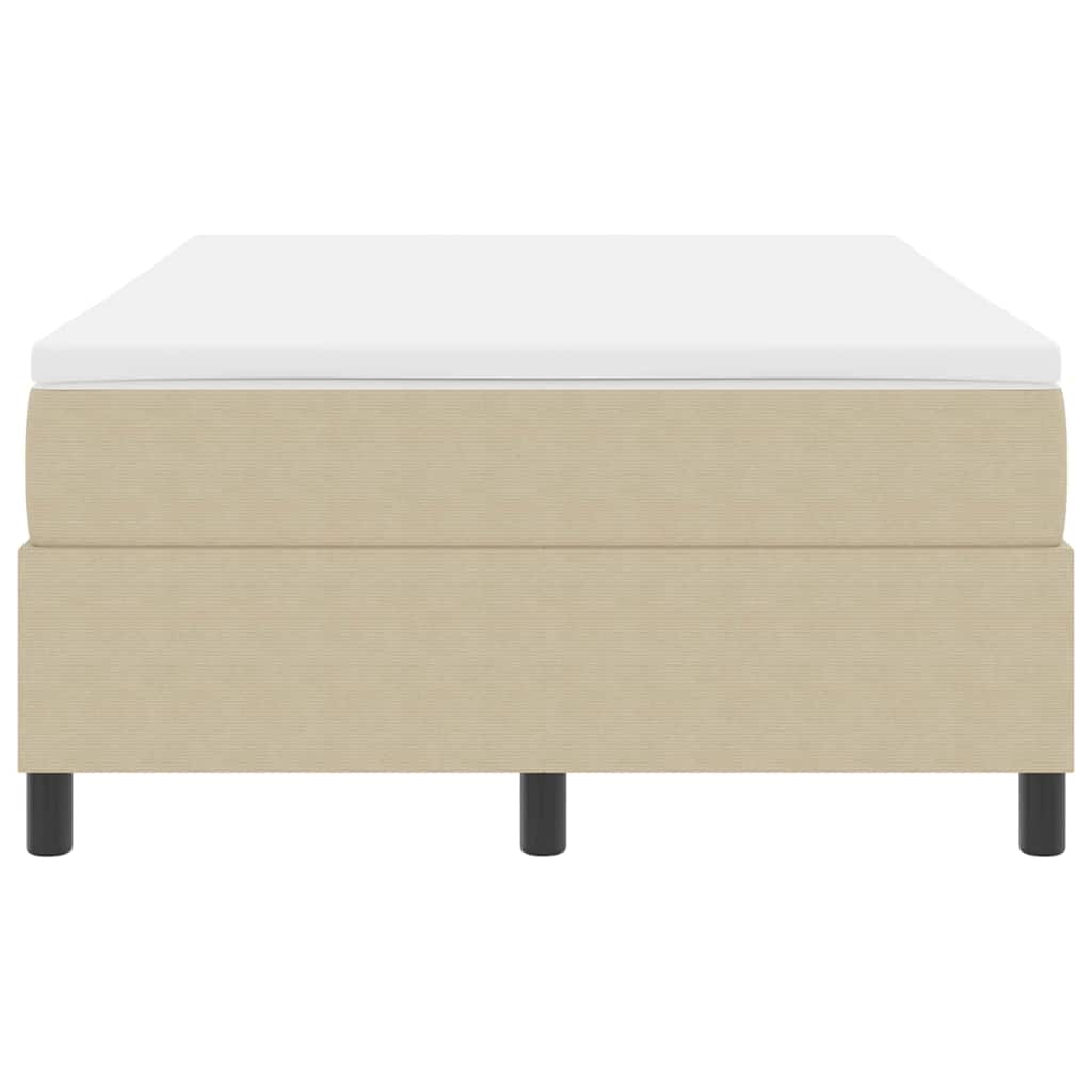 Box Spring Seng Lys Grå Og Hvid 203 X 120 X 60 Cm Corduroy Stof - Billede 7
