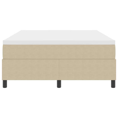 Box Spring Seng Lys Grå Og Hvid 203 X 140 X 60 Cm Corduroy Stof - Billede 6