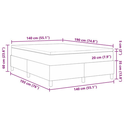 Box Spring Seng Lys Grå Og Hvid 203 X 140 X 60 Cm Corduroy Stof - Billede 13