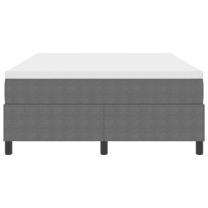 Box Spring Seng Lys Grå, Hvid 203 X 140 X 60 Cm Corduroy Stof - Billede 7