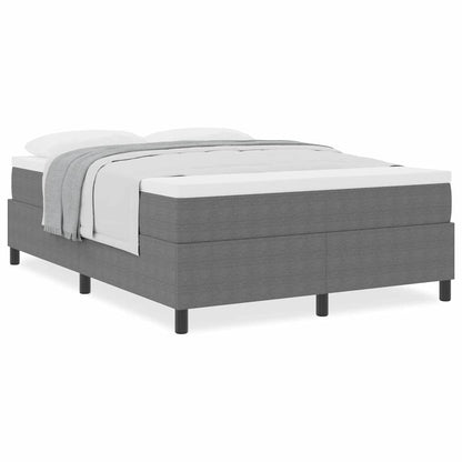 Box Spring Seng Lys Grå, Hvid 203 X 140 X 60 Cm Corduroy Stof - Billede 4