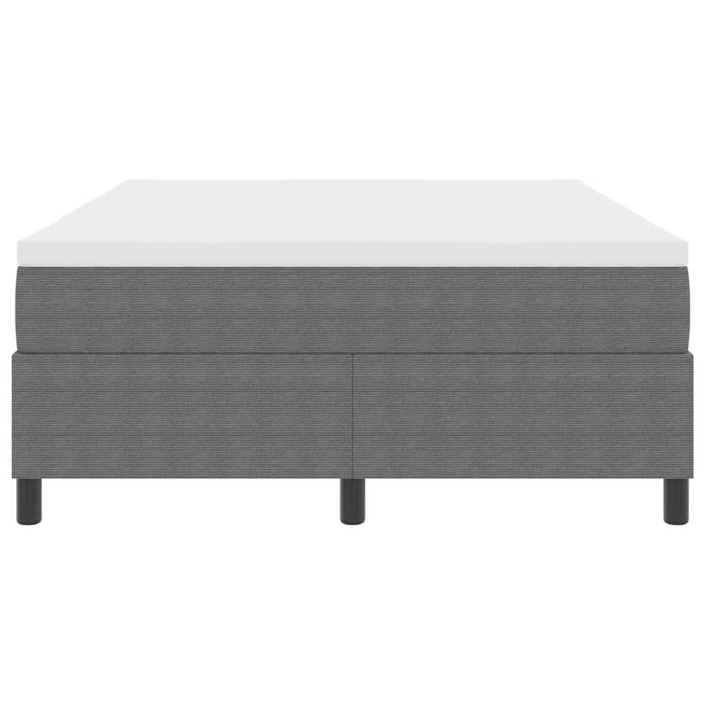 Box Spring Seng Lys Grå Og Hvid 203 X 160 X 60 Cm Corduroy Stof - Billede 7