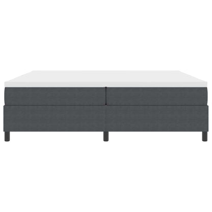 Box Spring Seng Mørkegrå Og Hvid 203 X 200 X 60 Cm - Billede 7