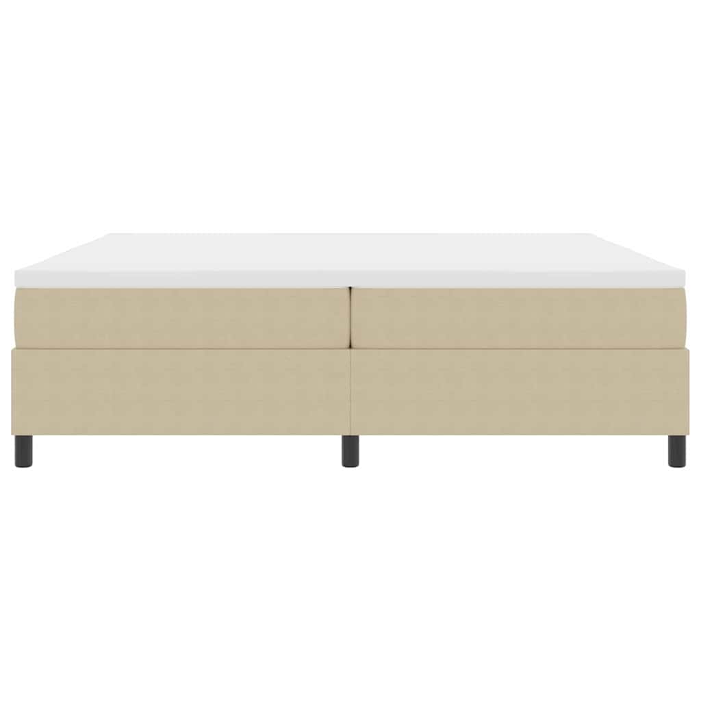 Box Spring Seng Lys Grå Og Hvid 203 X 200 X 60 Cm Corduroy Stof - Billede 7