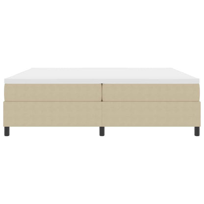 Box Spring Seng Lys Grå Og Hvid 203 X 200 X 60 Cm Corduroy Stof - Billede 7