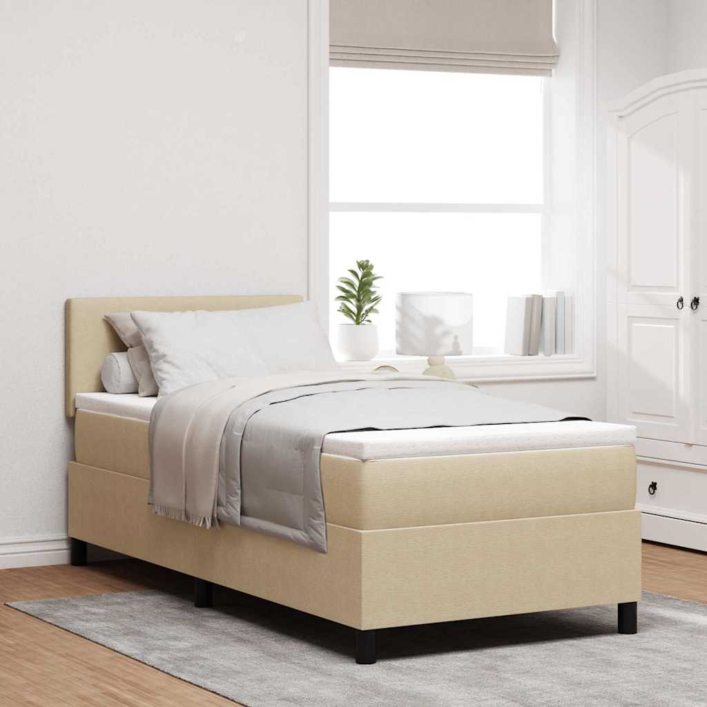 Box Spring Seng Og Velourstof - Hovedbillede