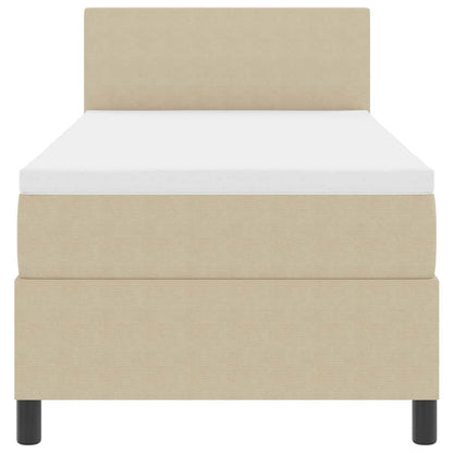 Box Spring Seng Lys Grå Og Hvid 203 X 80 X 88 Cm Corduroy Stof - Billede 8