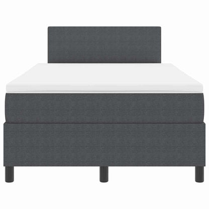 Box Spring Seng Mørkegrå Og Hvid 203 X 120 X 88 Cm - Billede 8