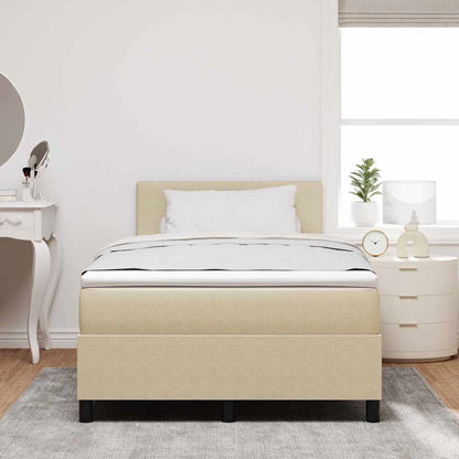 Box Spring Seng Lys Grå Og Hvid 203 X 120 X 88 Cm Corduroy Stof - Billede 5