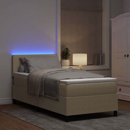 LED Box Spring Bed Og Velourstof - Billede 5
