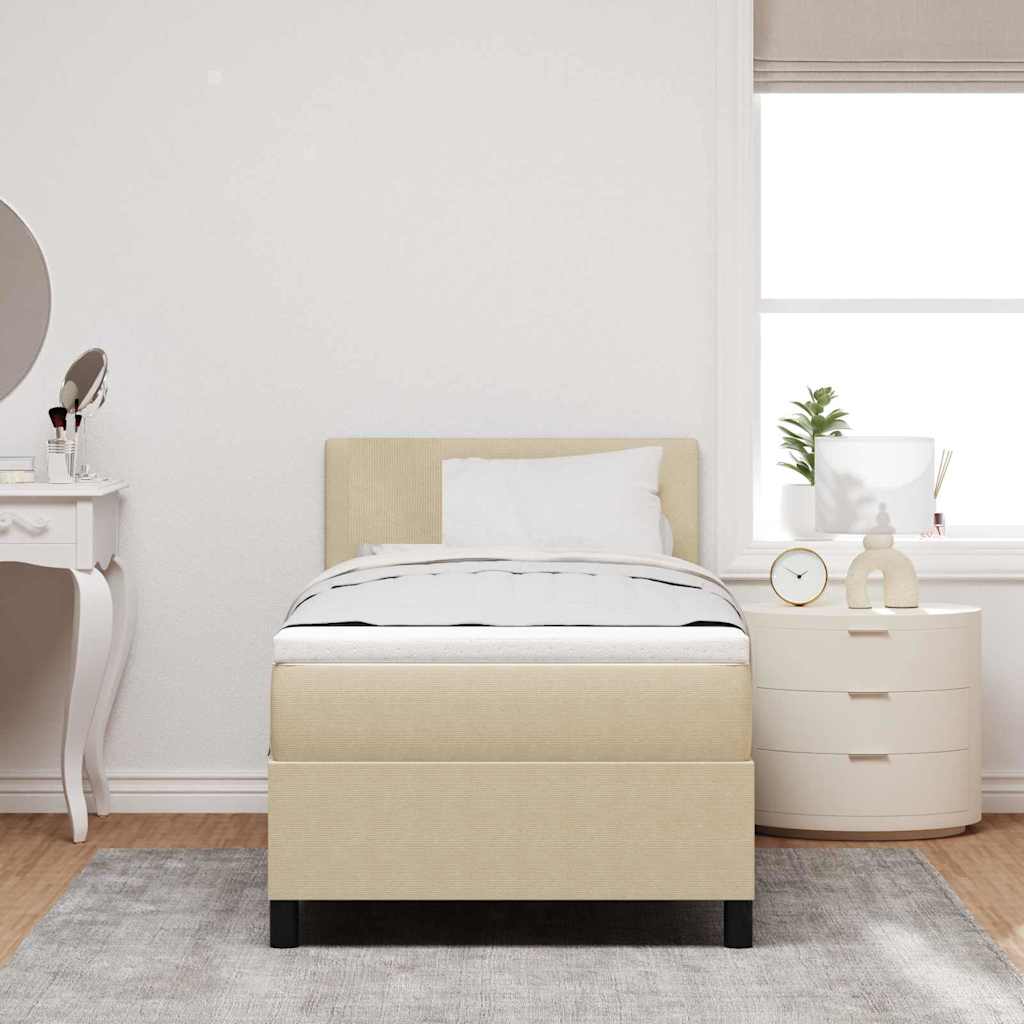 LED Box Spring Bed Og Velourstof - Billede 4