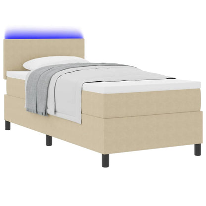 LED Box Spring Bed Og Velourstof - Billede 3