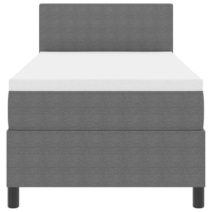 Box Spring Seng Lys Grå Og Hvid 193 X 90 X 88 Cm Corduroy Stof - Billede 9