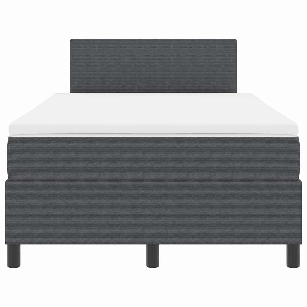 Box Spring Seng Mørk Grå Og Hvid 203 X 120 X 88 Cm - Billede 9
