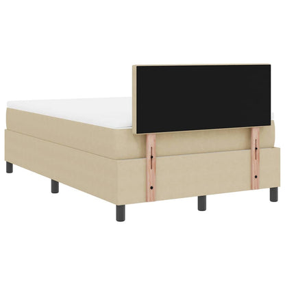 Box Spring Seng Lys Grå Og Hvid 203 X 120 X 88 Cm Corduroy Stof - Billede 11