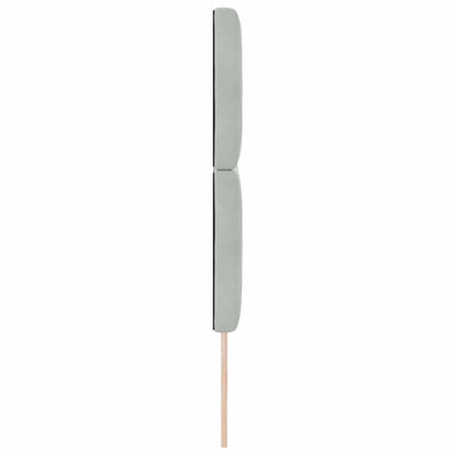 Fløjl Sengegavl Argyle Med Hovedgærde Lysegrå 140 Cm Fløjl - Billede 5